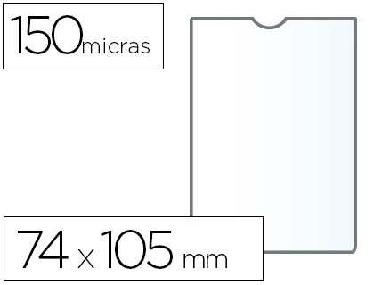 Funda portadocumento Q-Connect A7 PVC 150µ con uñero